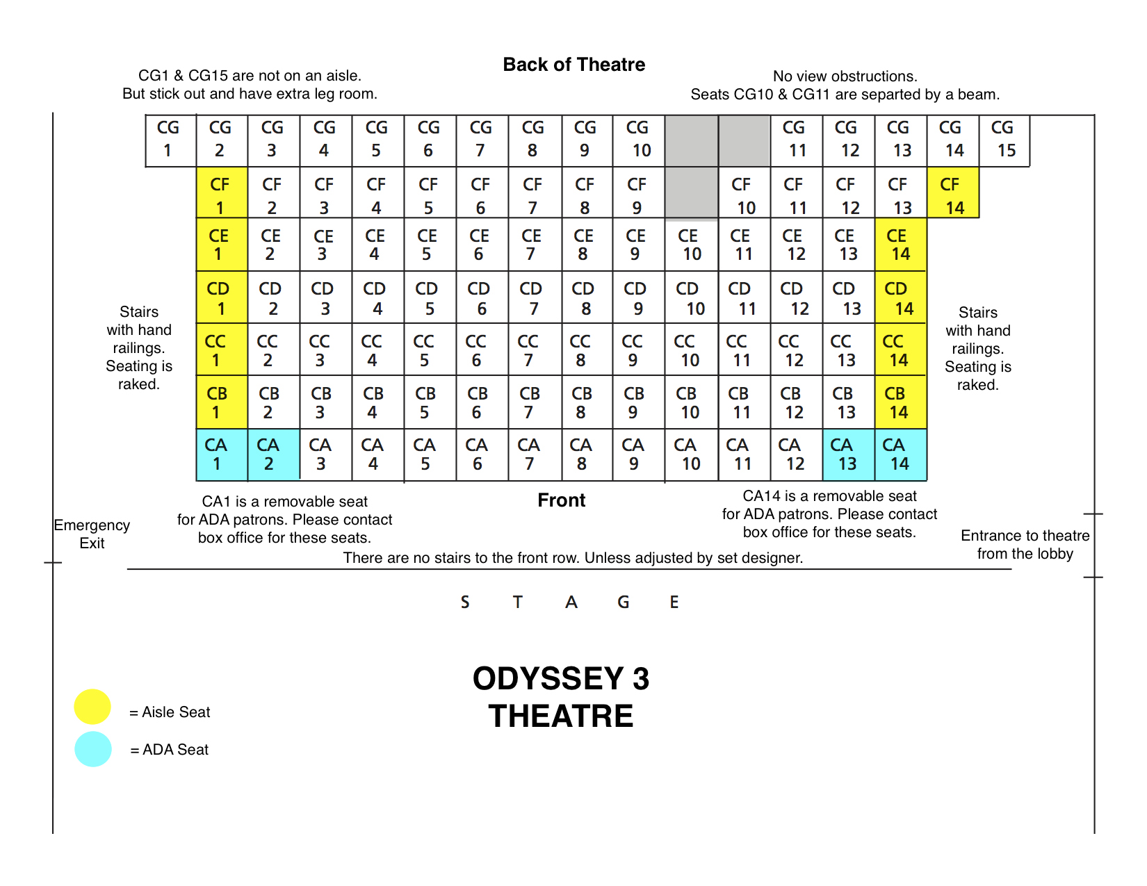 Oceana Theater Seating Chart